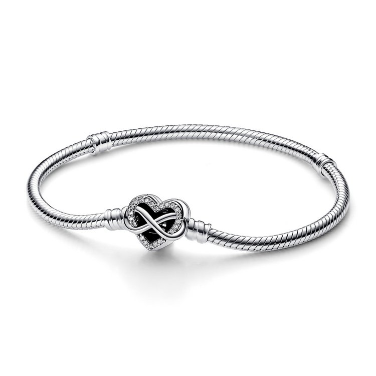 Armband 18 cm - Silber - Herz & Unendlichkeit