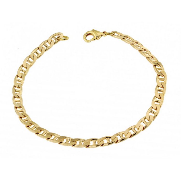 Armband 21cm - Gold 333 8K - Stegpanzer Muster