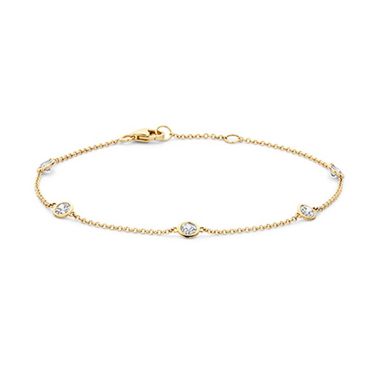 Armband 18 cm - Gold 585 14K - Zirkonia