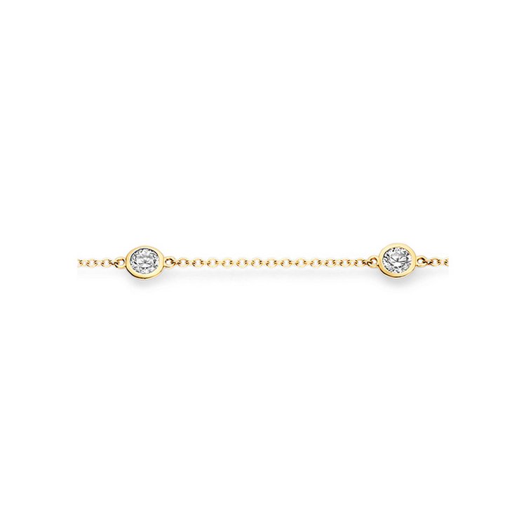 Armband 18 cm - Gold 585 14K - Zirkonia