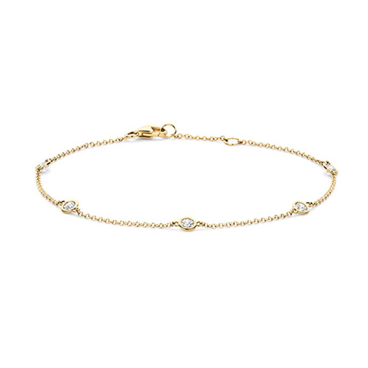 Armband 18 cm - Gold 585 14K - Zirkonia