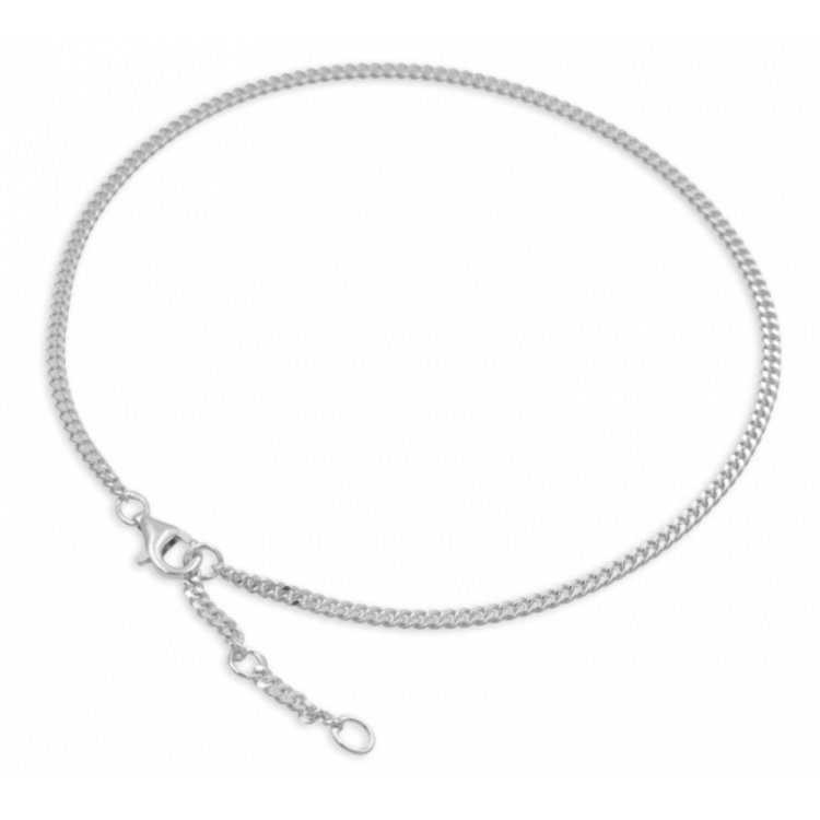 Fußkette 25cm - Sterlingsilber -   poliert