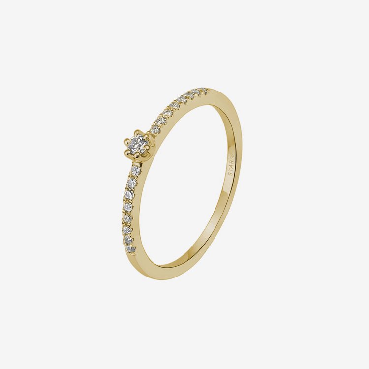 Ring 50 - 585 Gelbgold - Brillanten 0,125ct