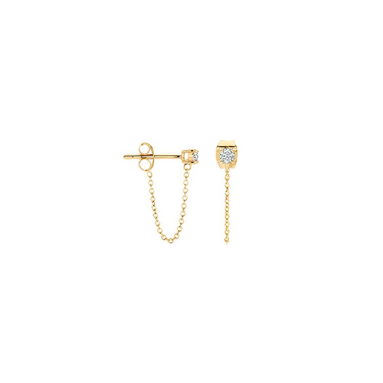 Ohrstecker - Gelbgold 585 14K - Zirkonia