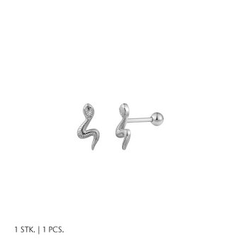 Piercing - Silber rhodiniert - Schlange 10mm