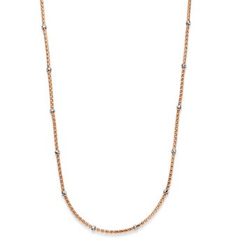 Halskette 45 cm - Gold 585 - Himbeerkette Rosé