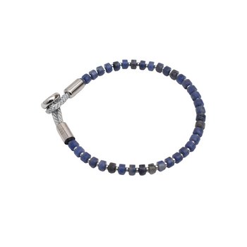 Armband 18,5 - Across - Steinband Sodalith - blau