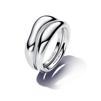 Ring 56 - Silber - Organisch geformt 2 Ringe