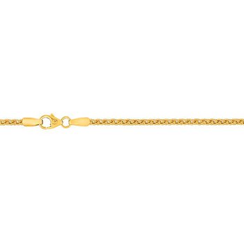 Halskette 45 cm - Gold 375 9K - Zopfkette rund