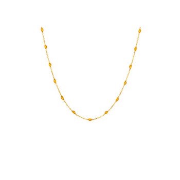 Halskette 42 cm - Gold 585 14K - Resin - bernstein