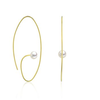 Ohrhänger - Silber vergoldet - Süßwasser Perle